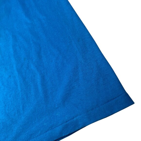 Vintage Hanes XL 90s "In Tune" Graphic TShirt Single Stitch Blue Retro Style - Picture 14 of 16